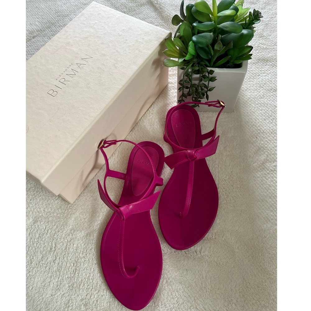 NWT. Alexandre Birman Clarita Jelly Sandal Pink. Sz Italian 37, US 7.